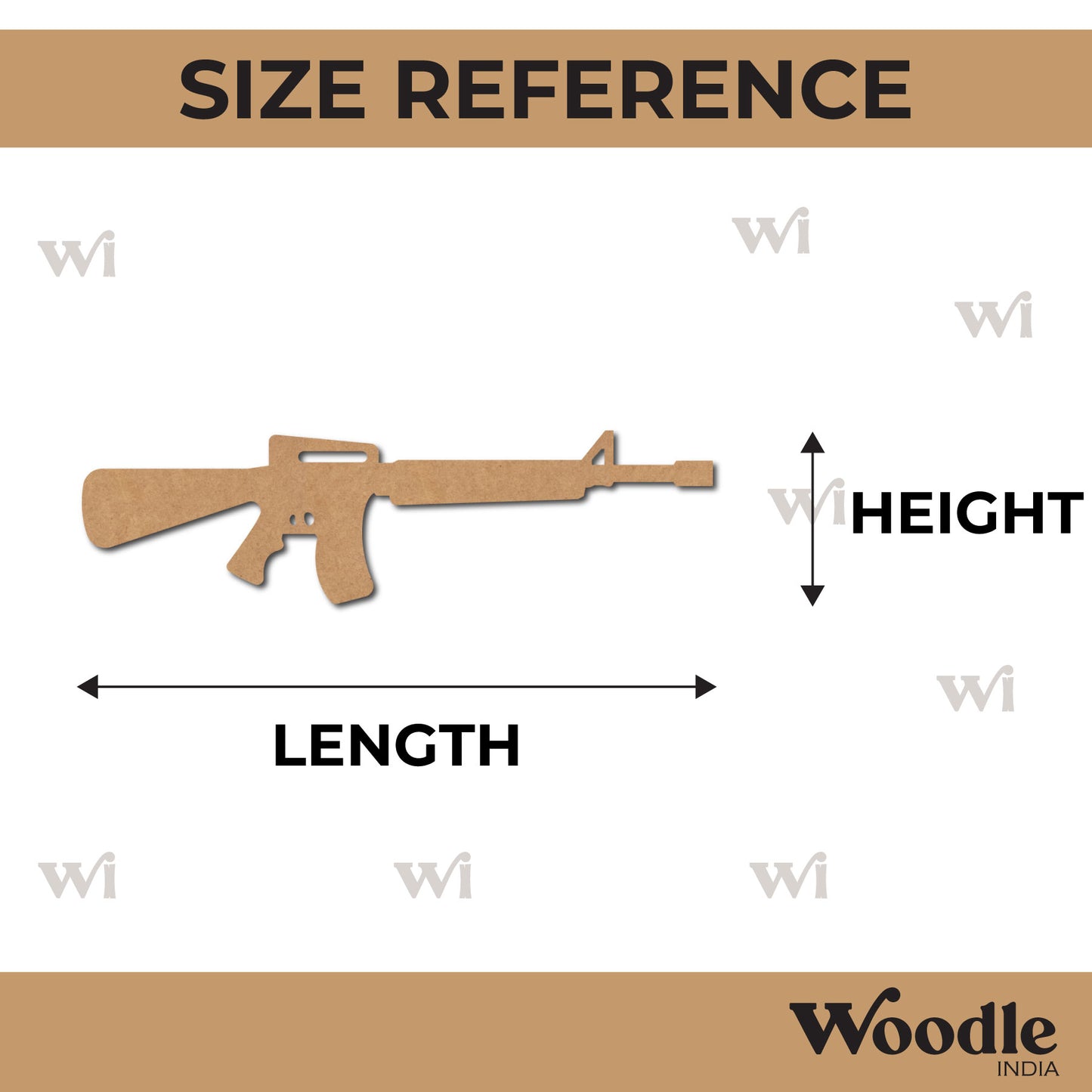 Gun Cutout MDF Design 5