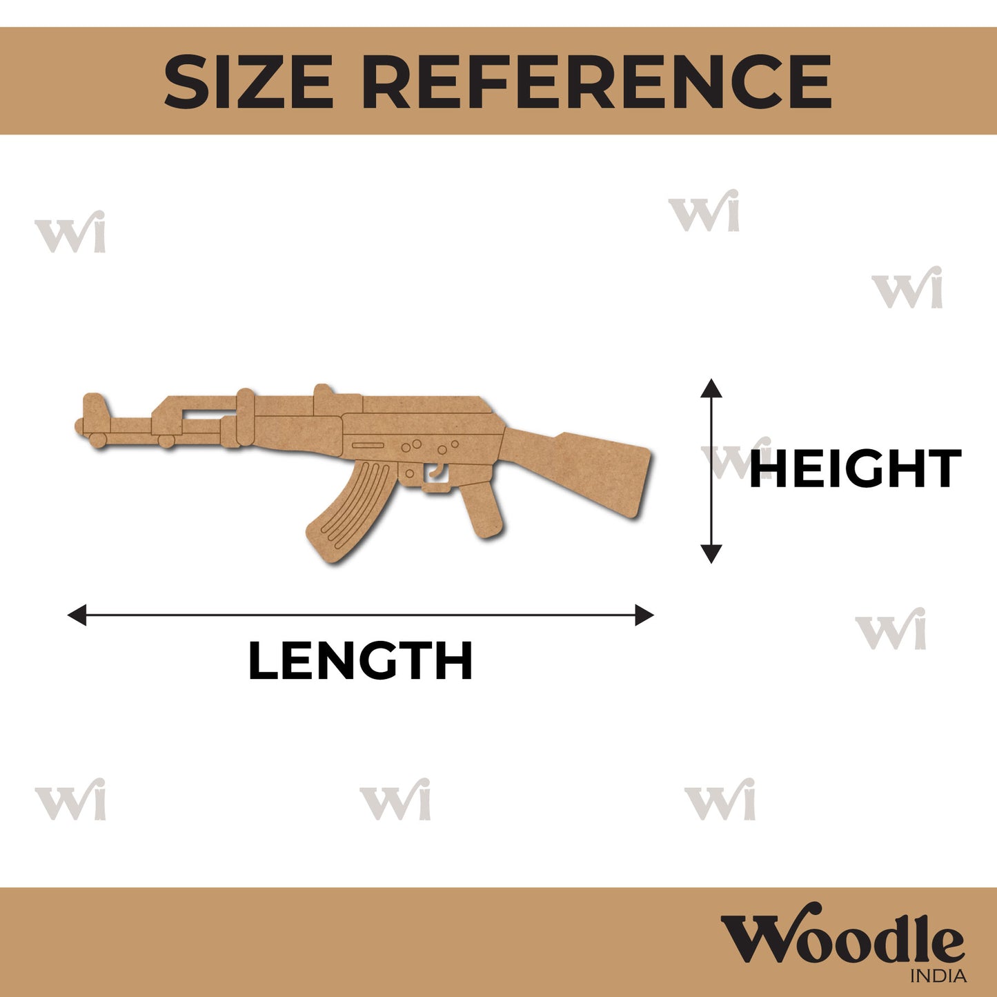 Gun Pre Marked MDF Design 1