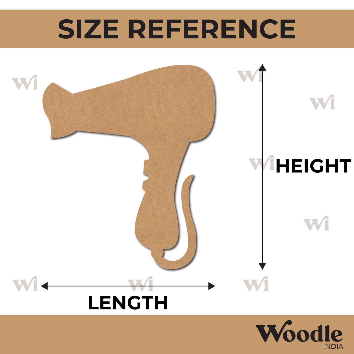 Hair Dryer Cutout MDF Design 1