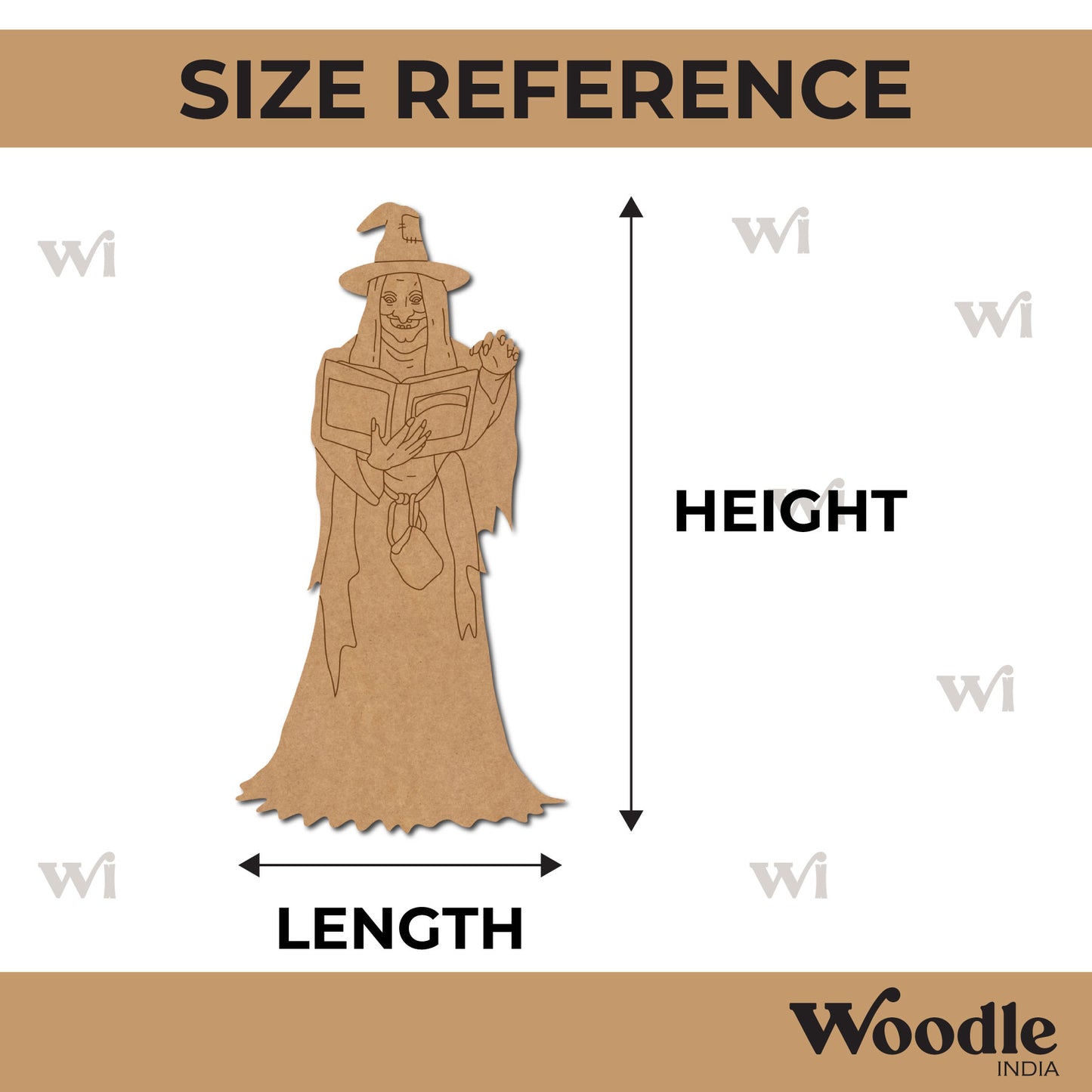 Halloween Witch Pre Marked MDF Design 1