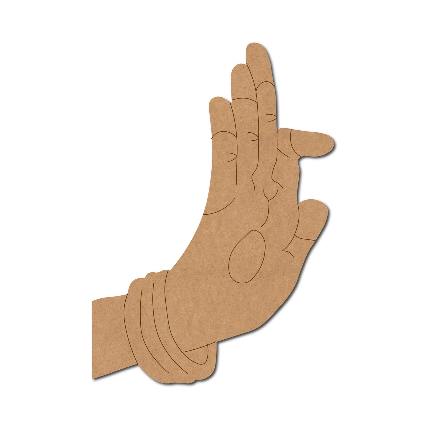 Hand Mudra Pre Marked MDF Design 3