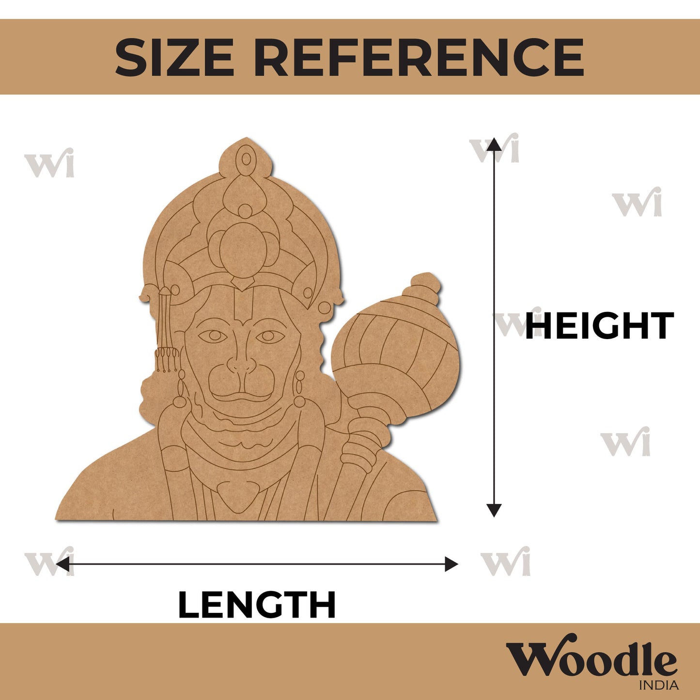 Hanuman Ji Pre Marked MDF Design 1