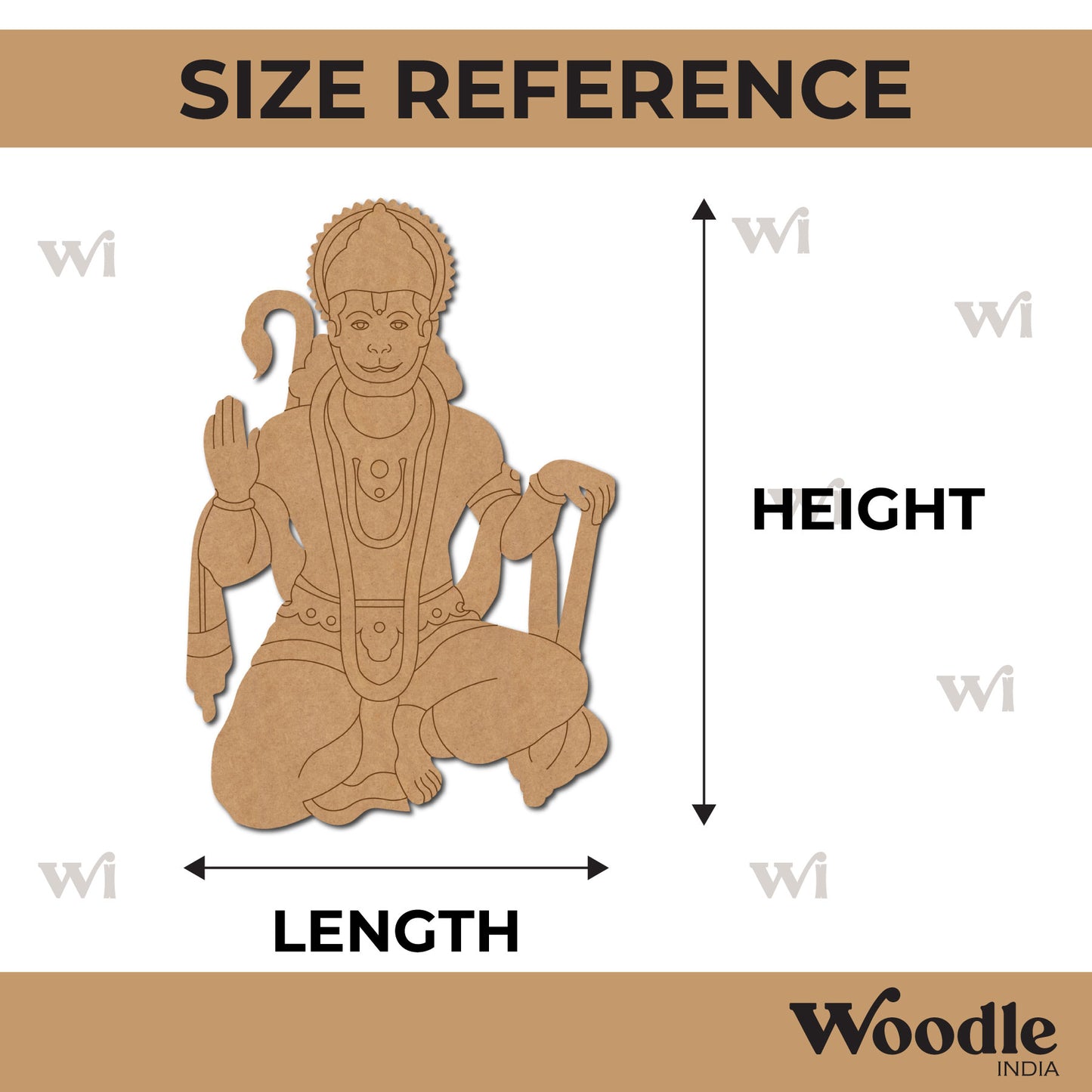 Hanuman Ji Pre Marked MDF Design 6
