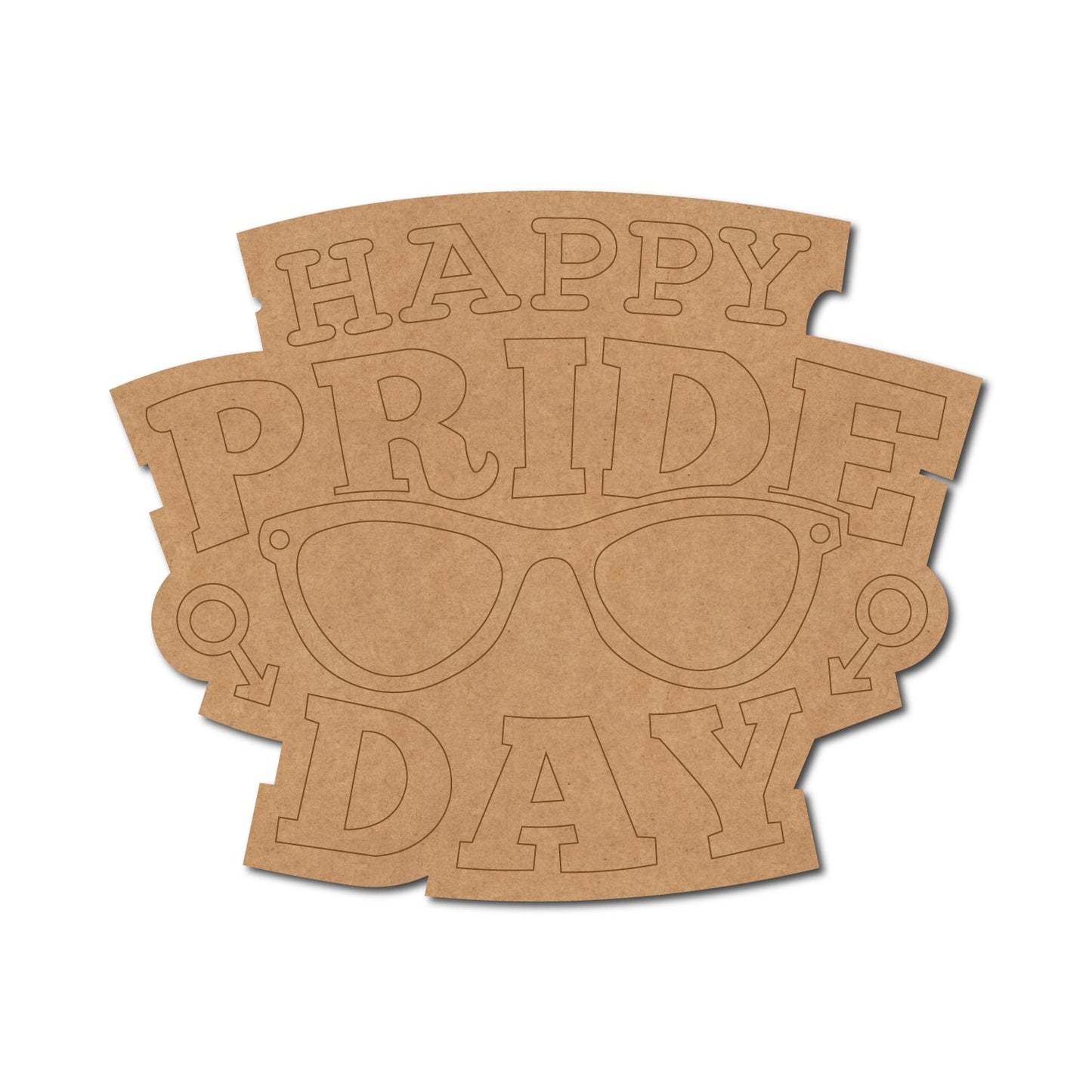 Happy Pride Day LGBTQ+ Pre Marked MDF Design 1