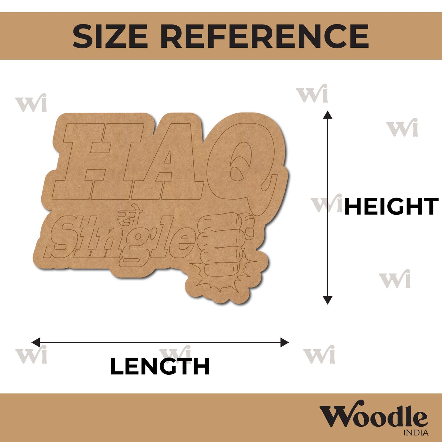 Haq Se Single Pre Marked MDF Design 1