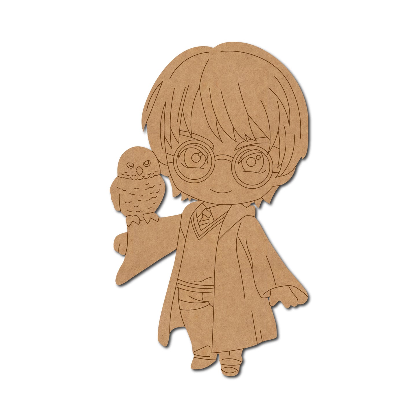 Harry Potter With Owl Pre Marked MDF Design 1