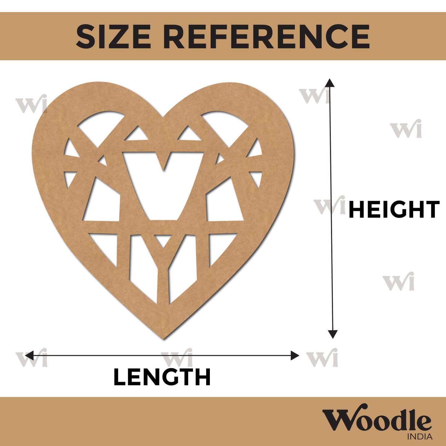 Heart Cutout MDF Design 4