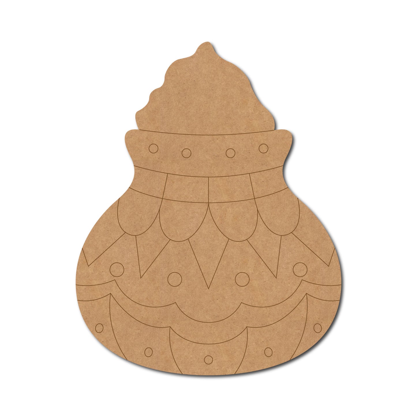 Holi Colour Matki Pre Marked MDF Design 1