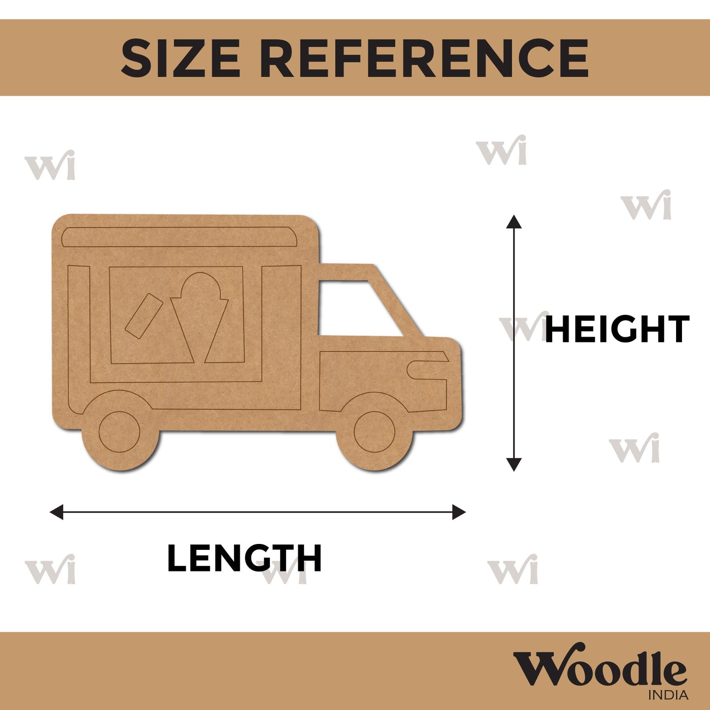 Ice Cream Truck Pre Marked MDF Design 1
