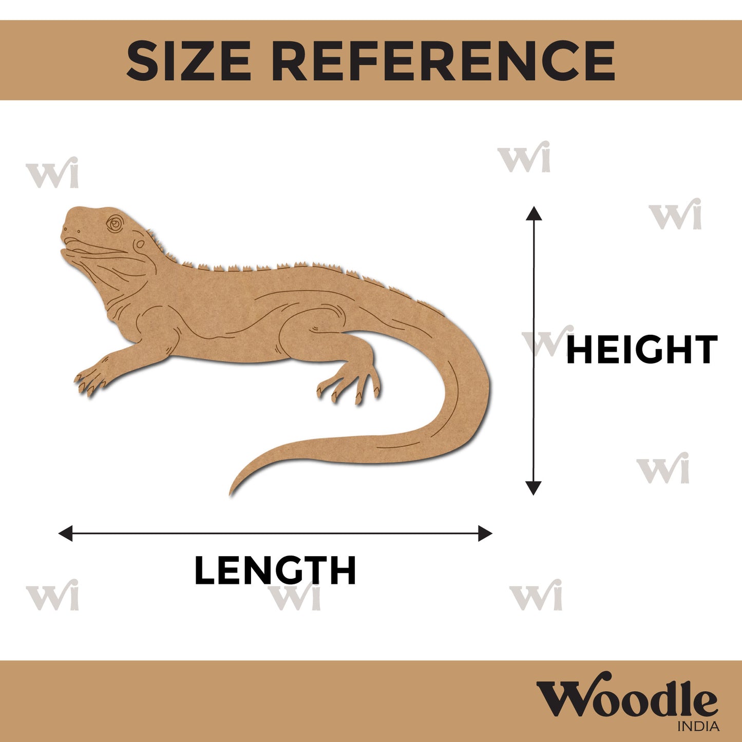 Iguana Pre Marked MDF Design 1