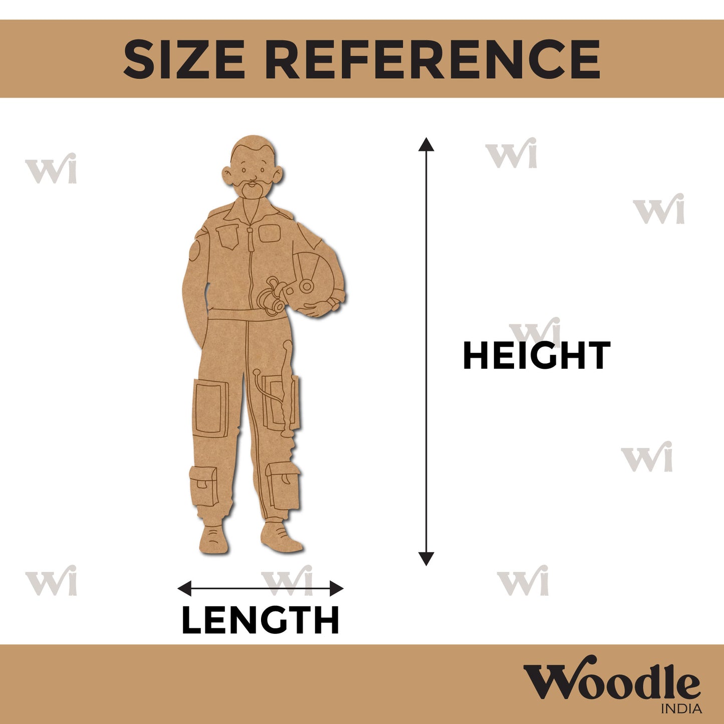Indian Air Force Pilot Pre Marked MDF Design 1