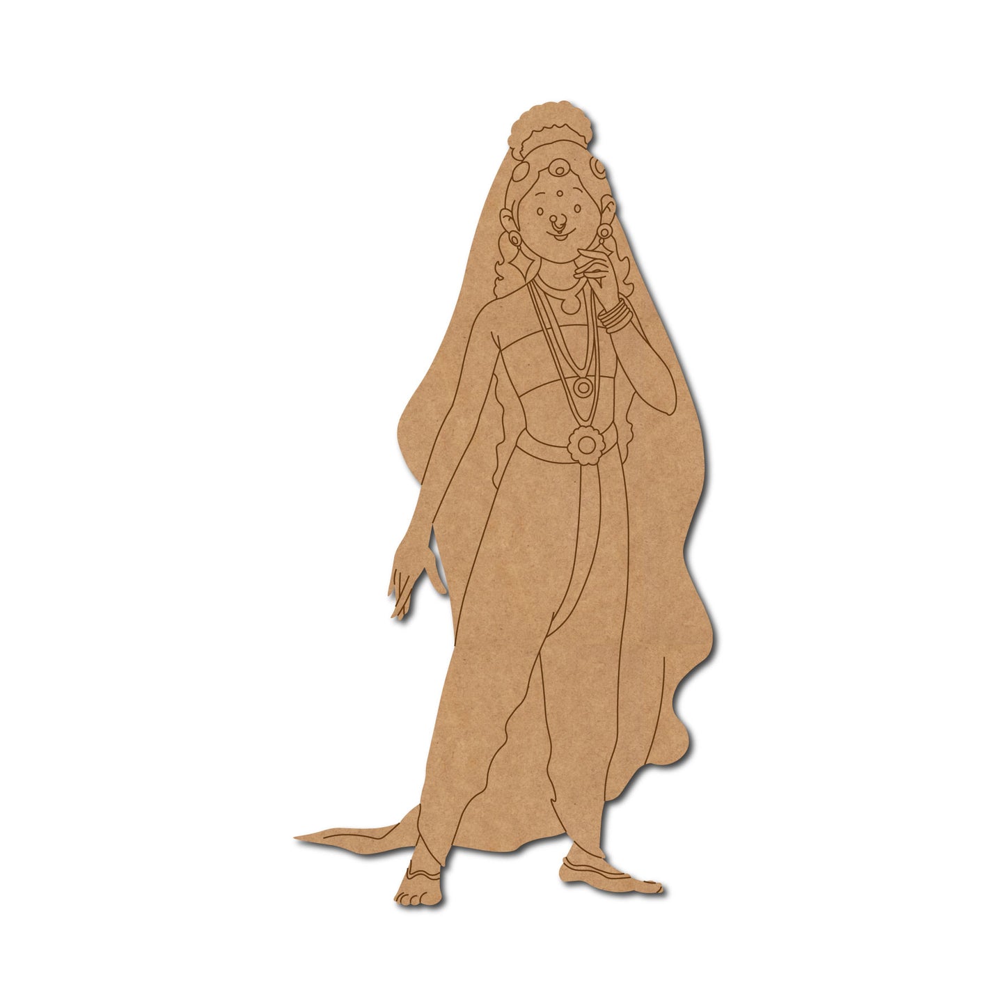 Indian Classical Dancer Pre Marked MDF Design 1