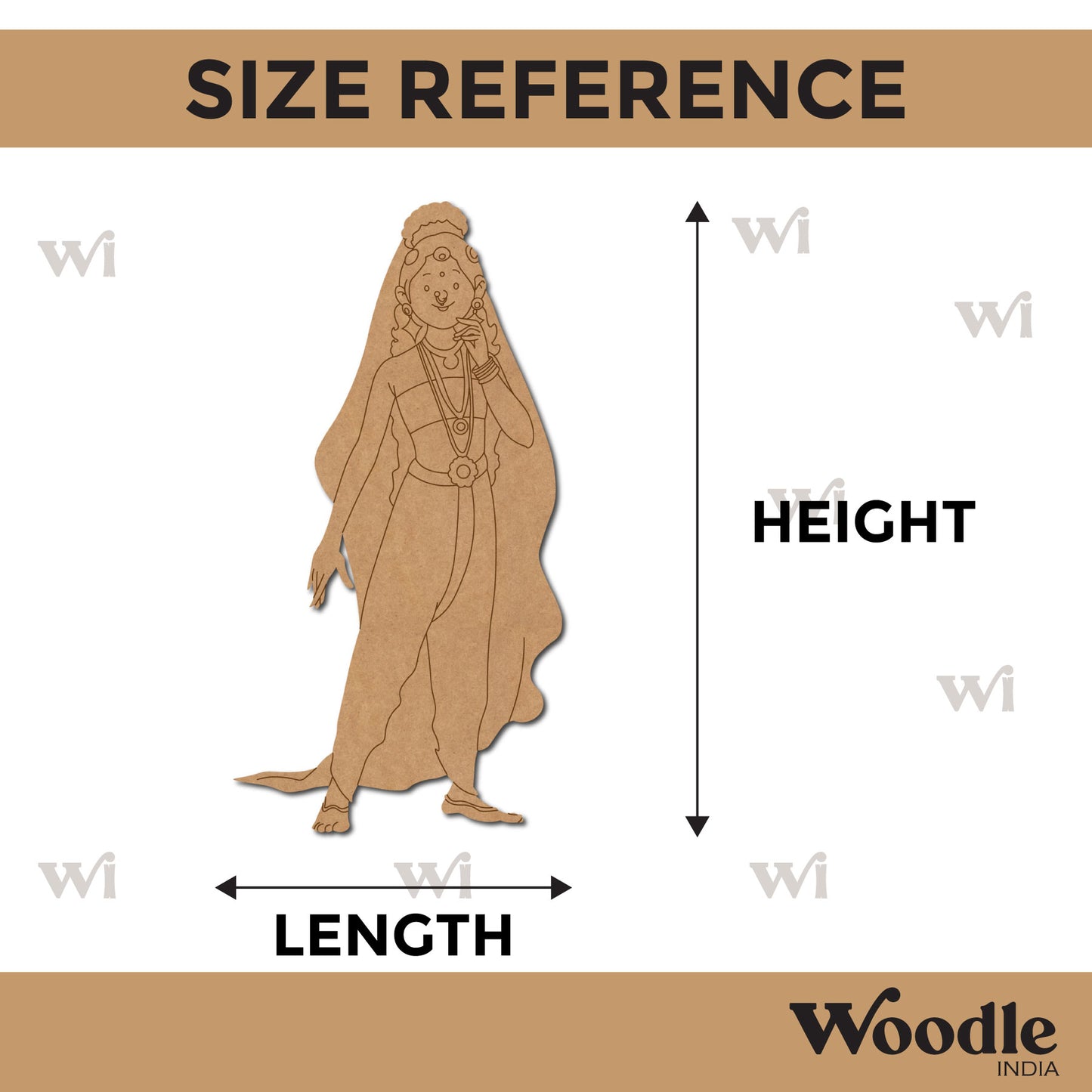 Indian Classical Dancer Pre Marked MDF Design 1