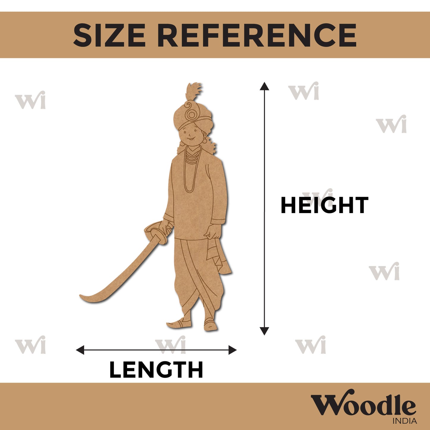 Indian Royal King Pre Marked MDF Design 7