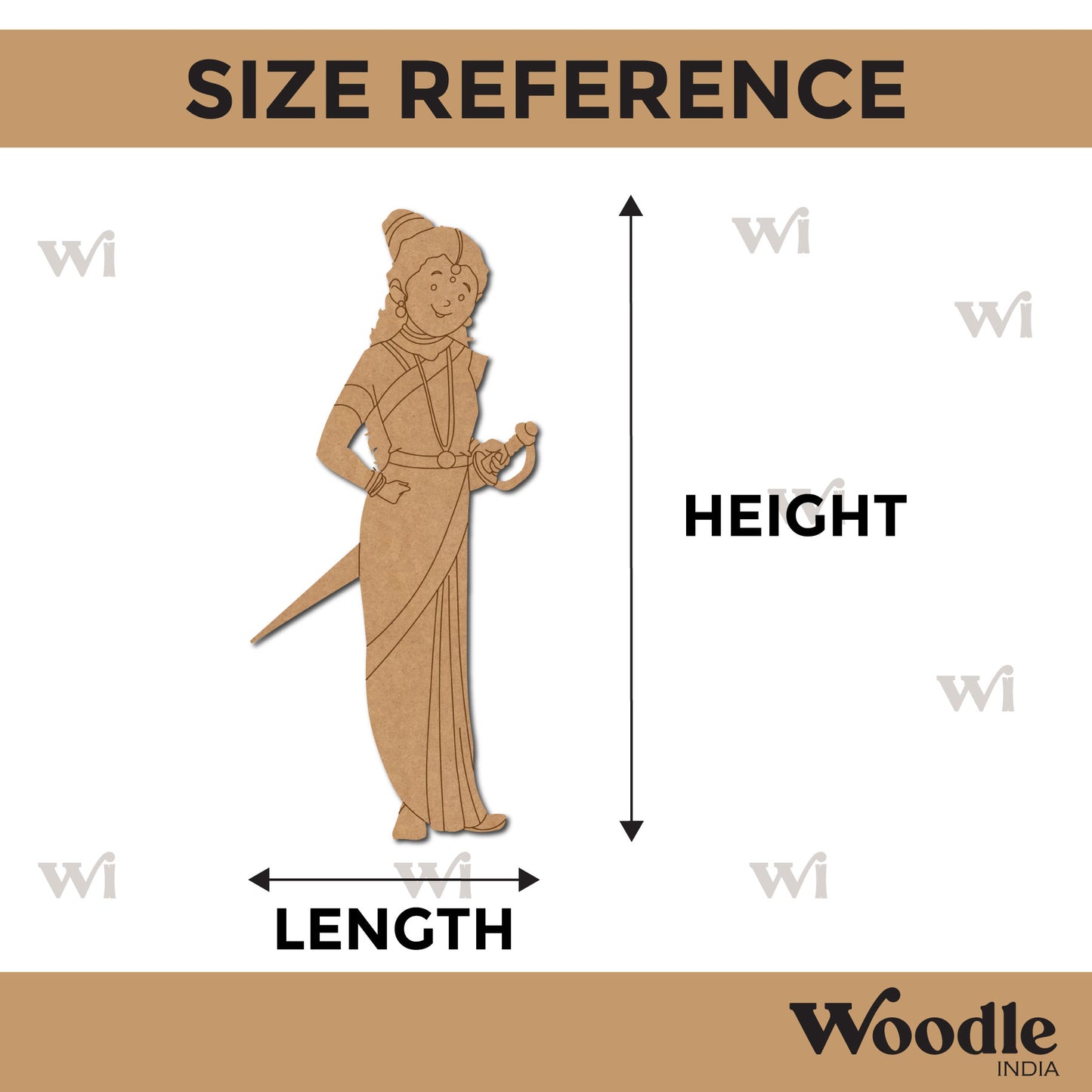 Indian Warrior Queen Pre Marked MDF Design 9