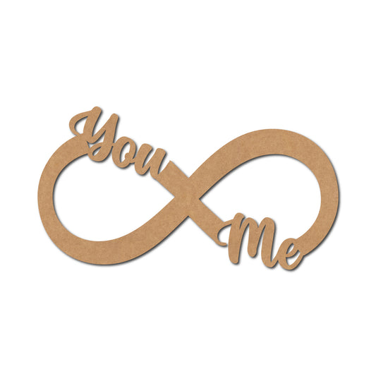 Infinity Symbol Text Cutout MDF Design