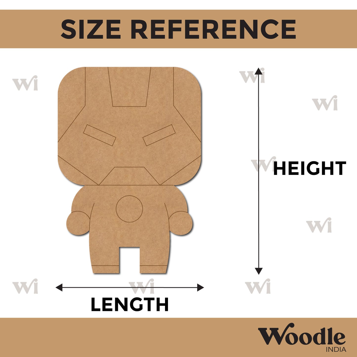 Iron Man Cartoon Pre Marked MDF Design 1