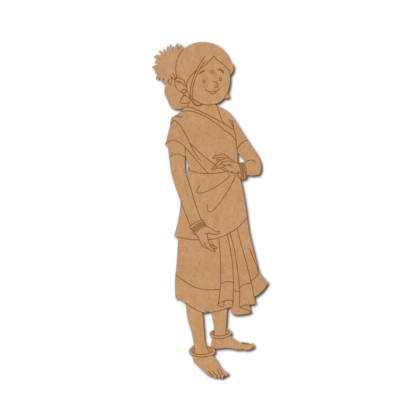 Jharkhand Woman Pre Marked MDF Design 1
