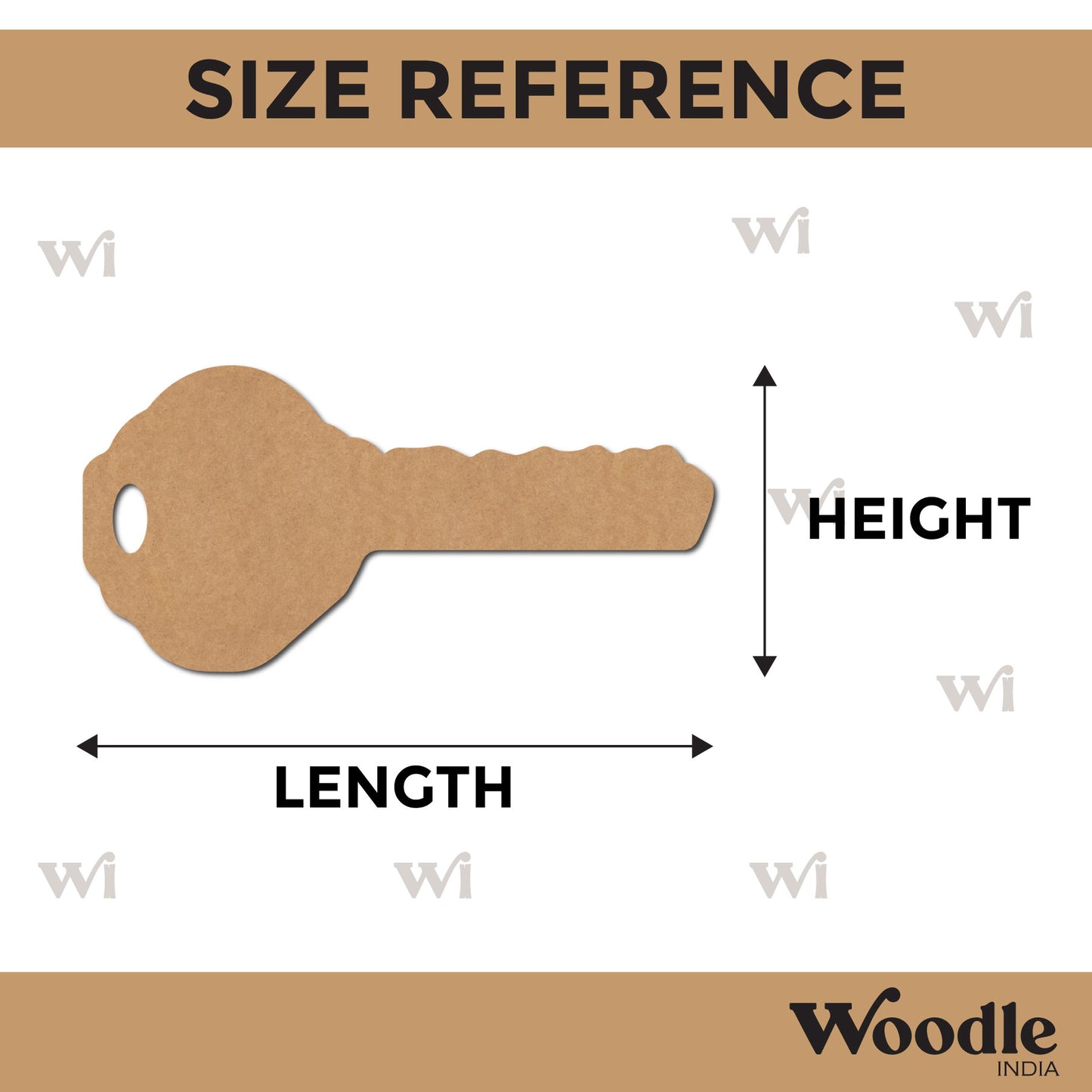 Key Cutout MDF Design Size