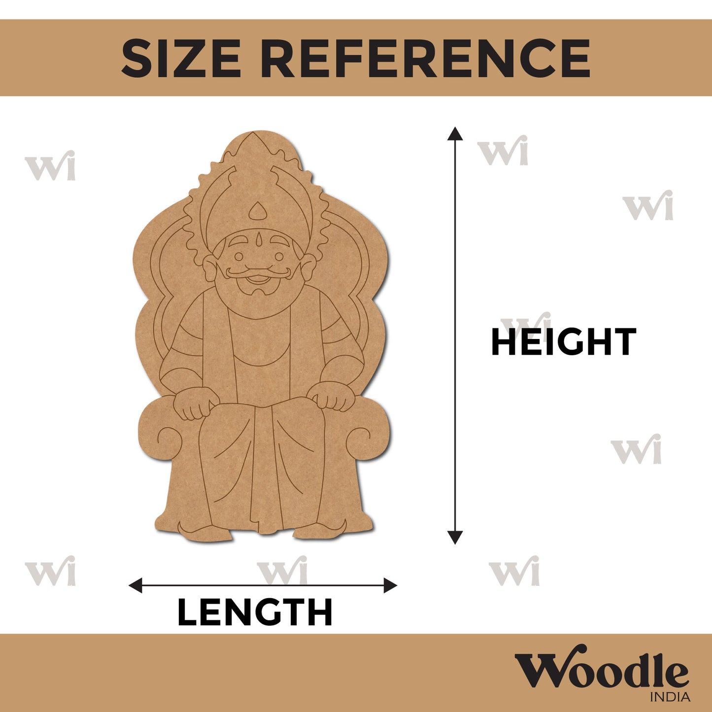 King Dashrath Pre Marked MDF Design 1
