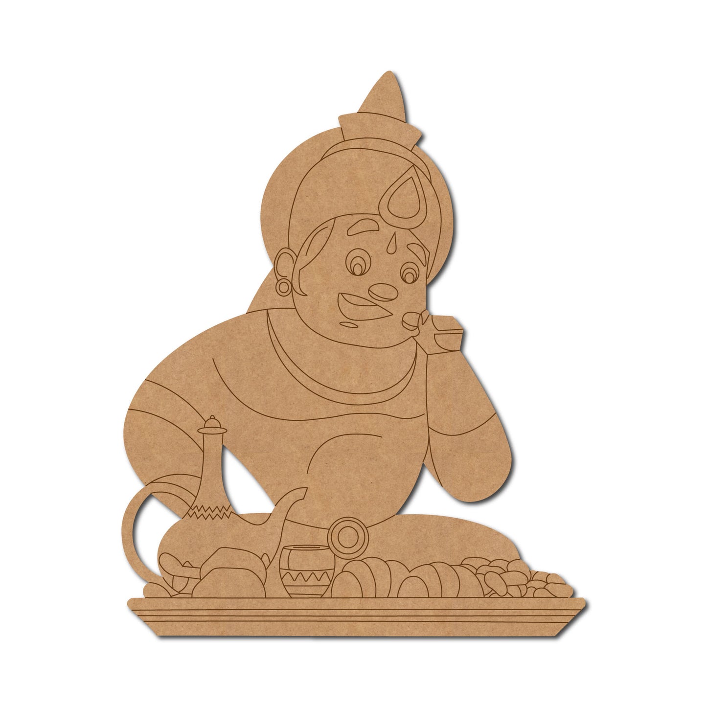King Eating Food Pre Marked MDF Design 1