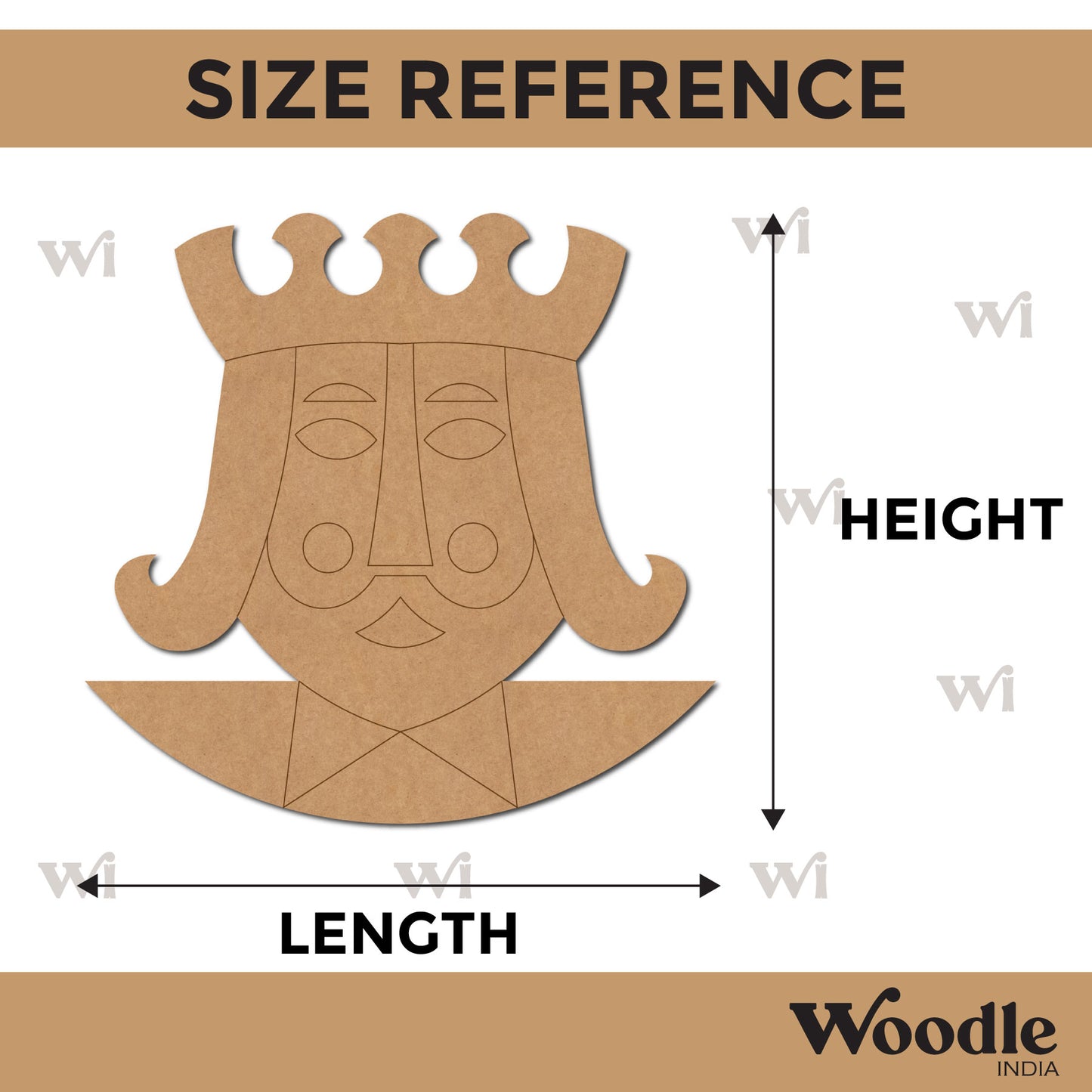 King Poker Pre Marked MDF Design 1