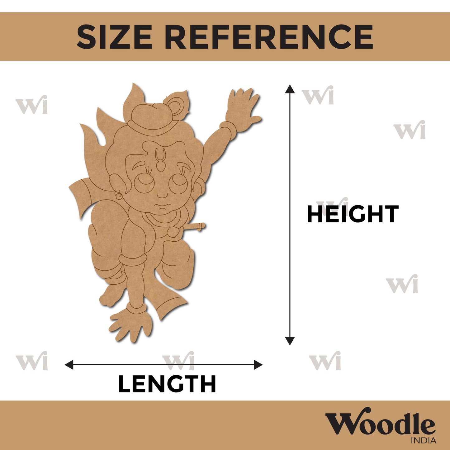 Krishna Ji Pre Marked MDF Design 26