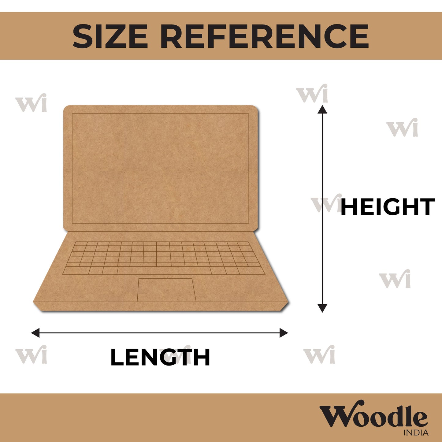 Laptop Pre Marked MDF Design 1
