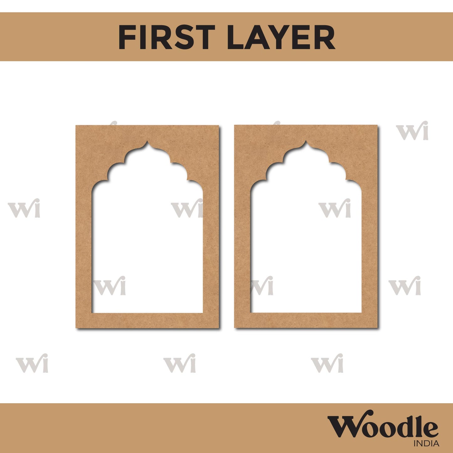 Maharaja Maharani Bani Thani Couple Jharokha Set Pre Marked MDF Design 1