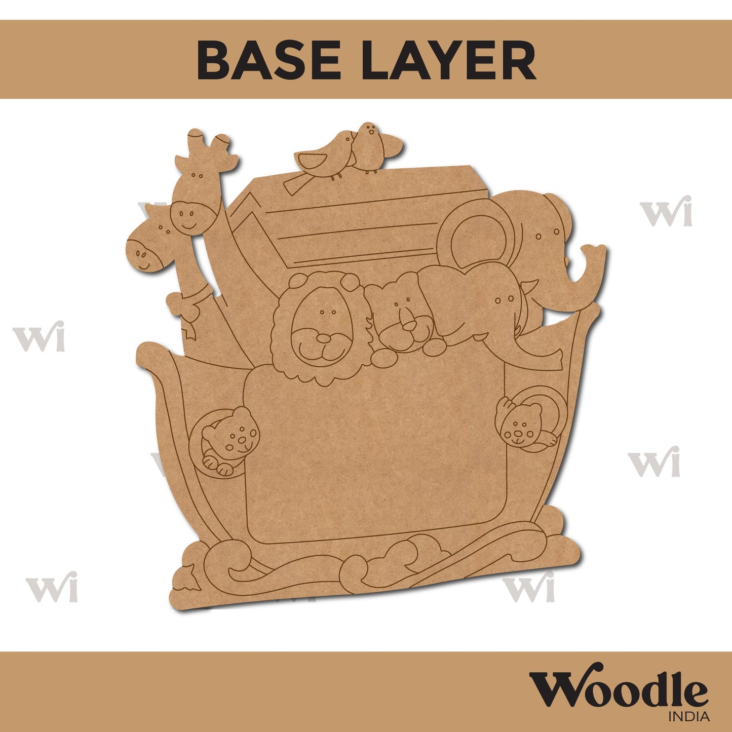 Animals Nameplate MDF Design