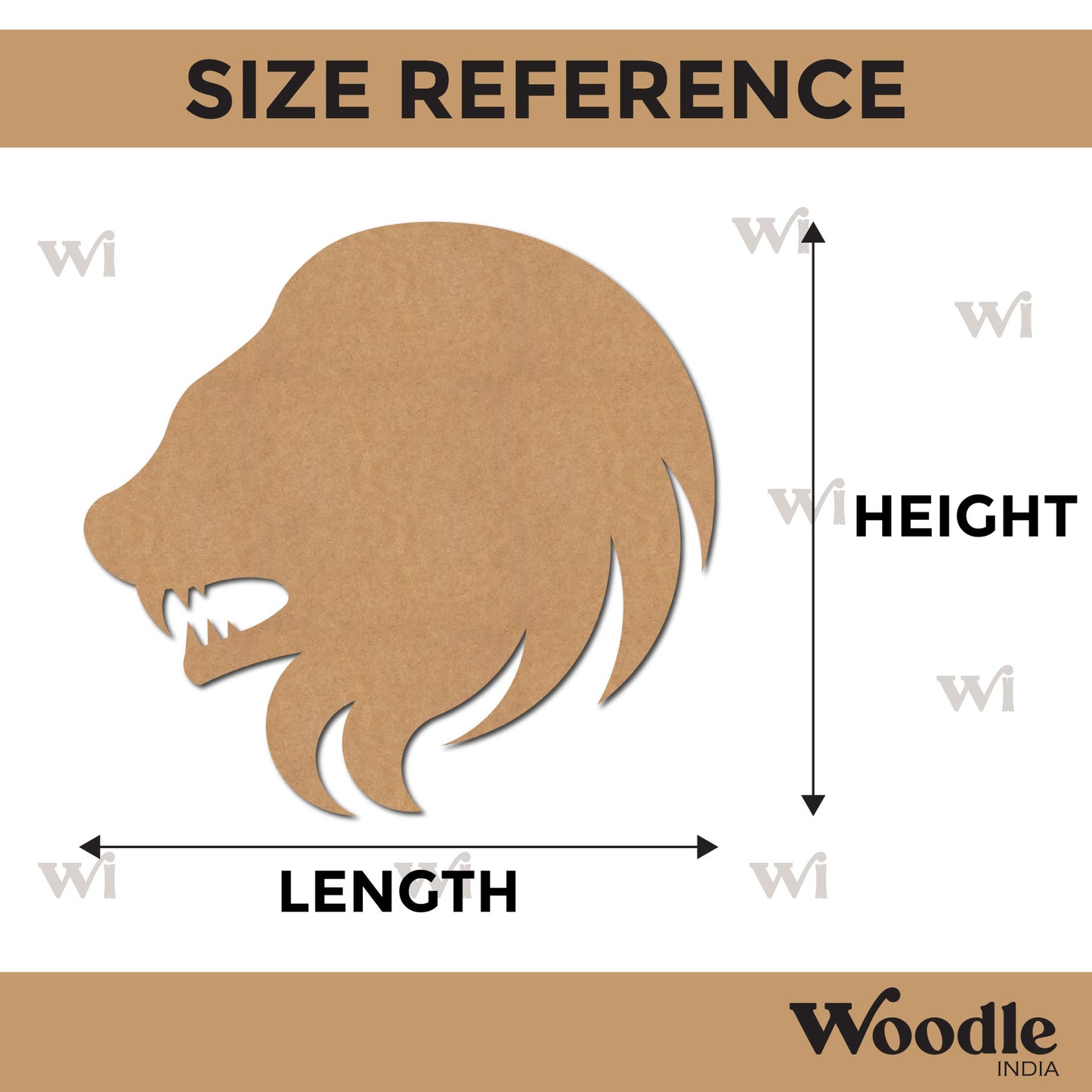 Leo Zodiac Sign Cutout MDF Design 1