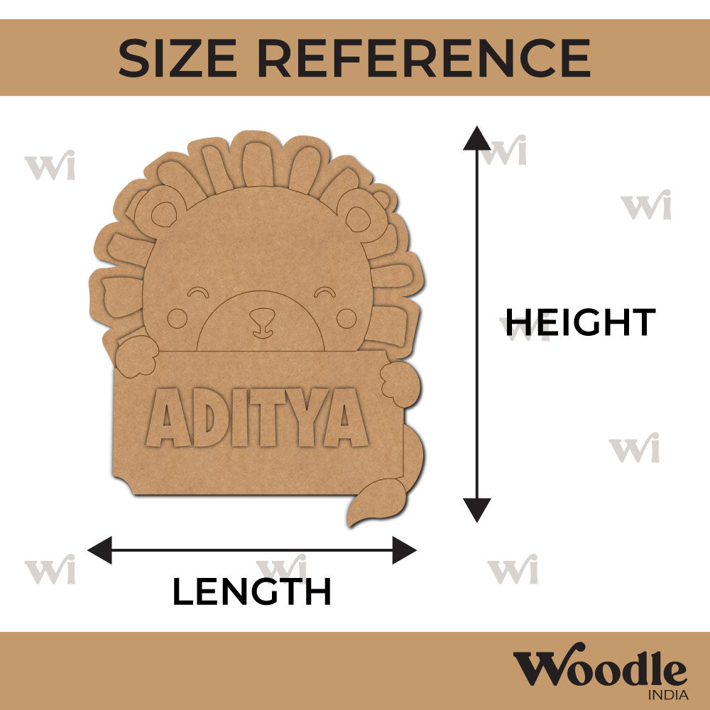 Lion Nameplate MDF Design