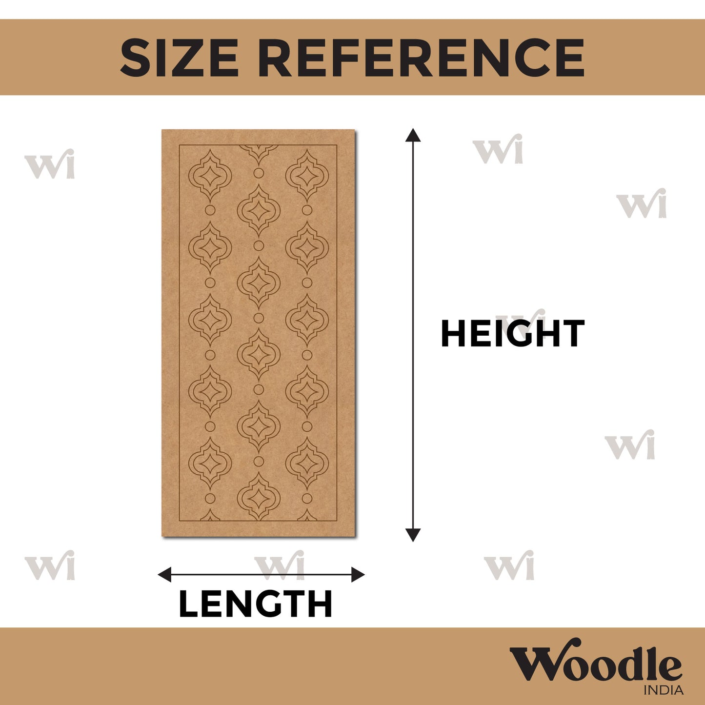 Lippan Rectangle Damask Pattern Pre Marked MDF Design 2