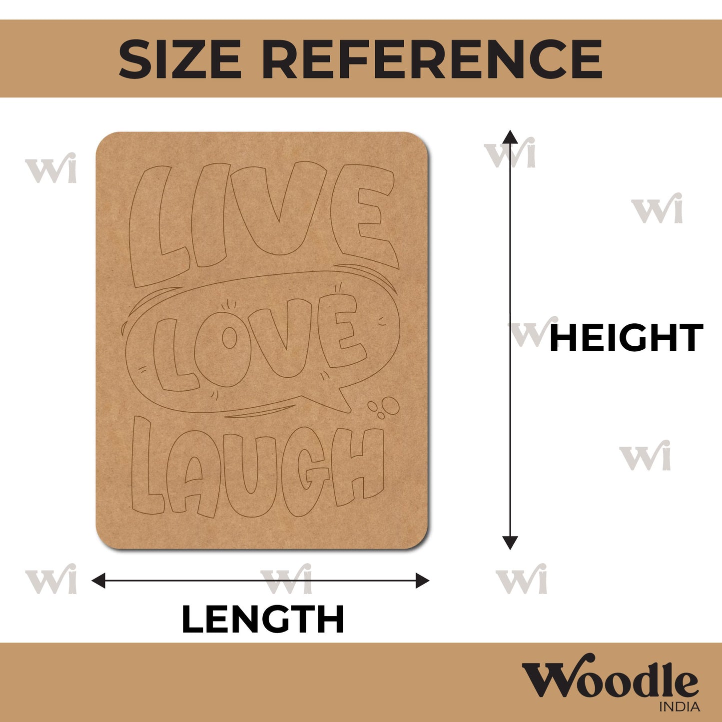 Live Love Laugh Pre Marked Base MDF Design 1