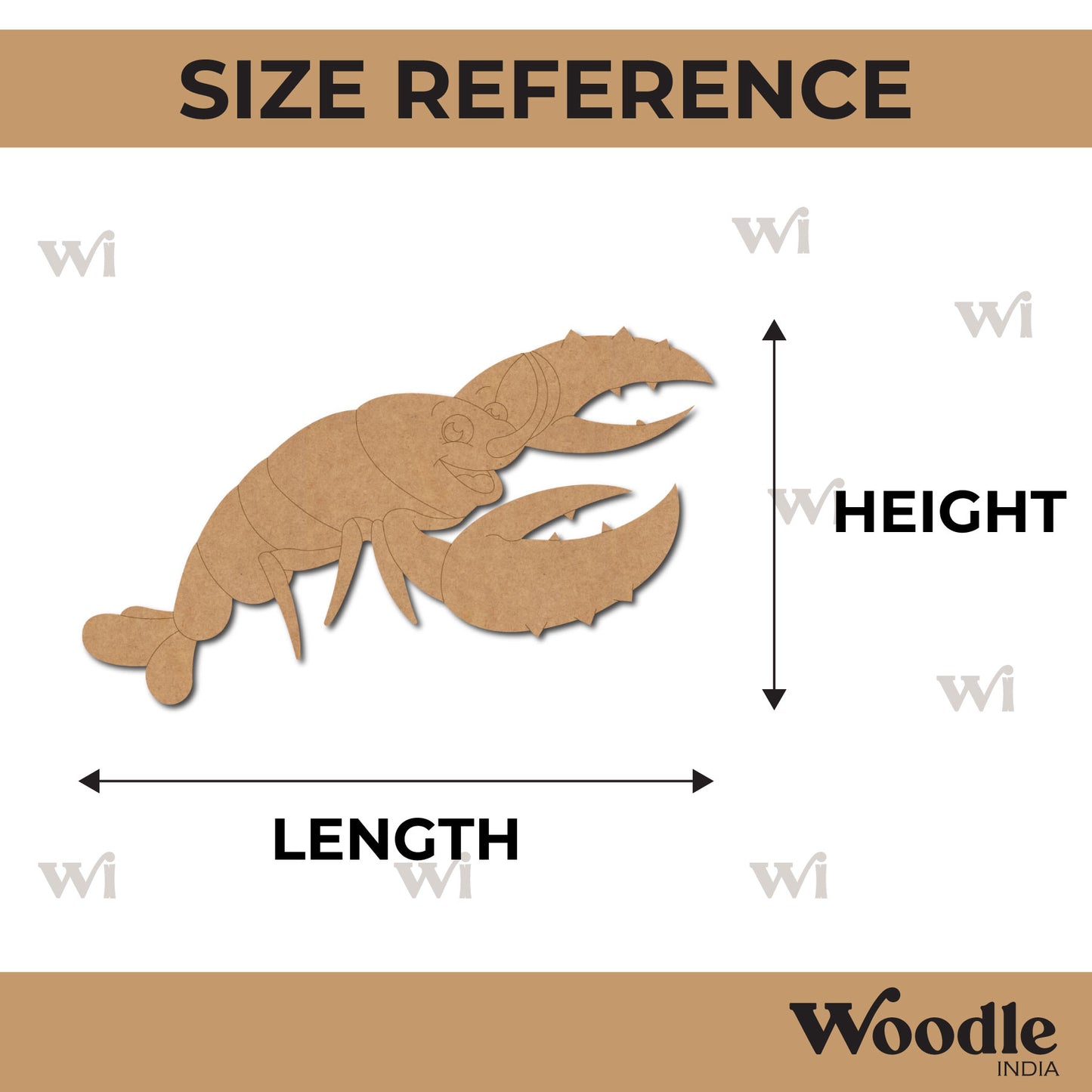 Lobster Pre Marked MDF Design 1