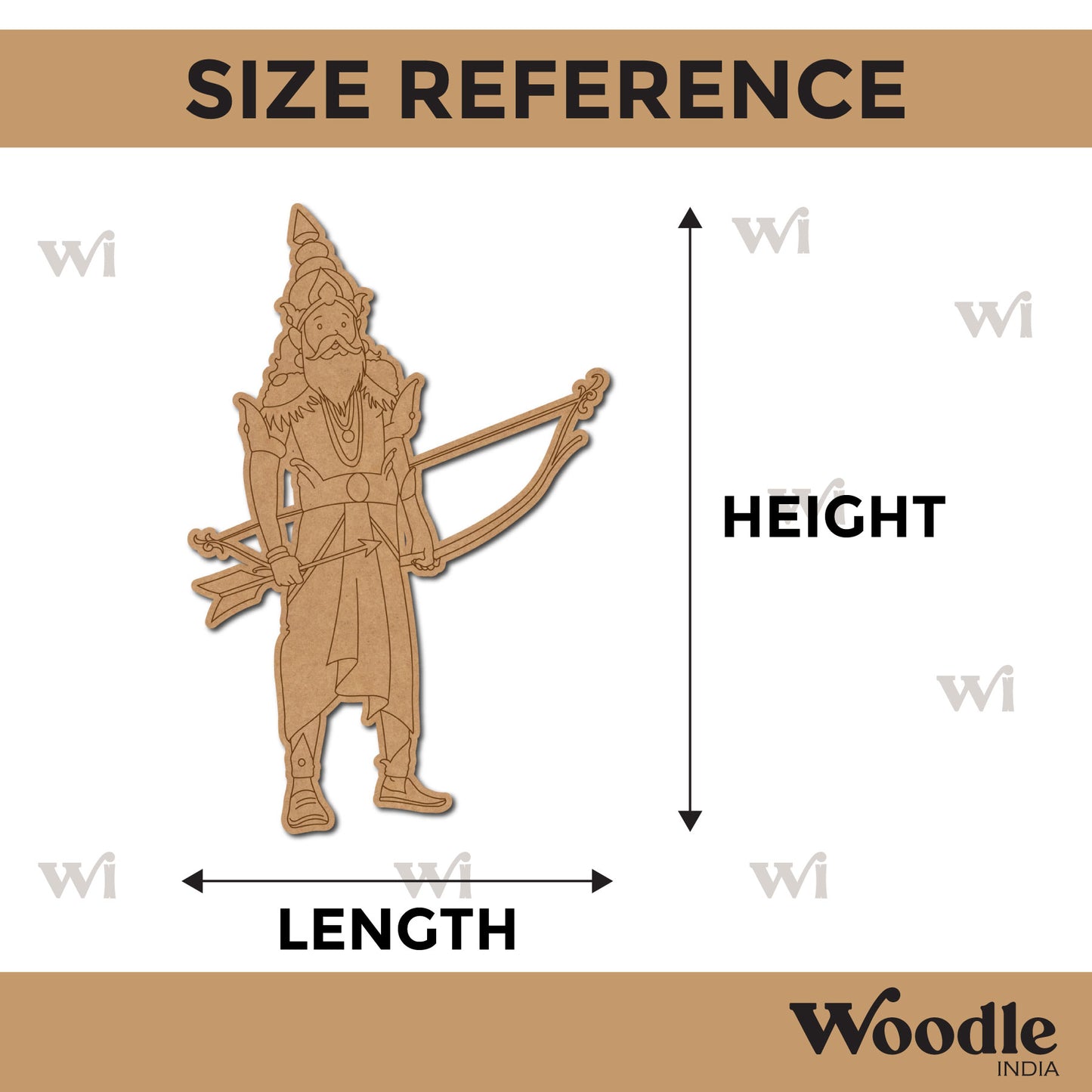 Lord Bhishma Mahabharata Pre Marked MDF Design 1