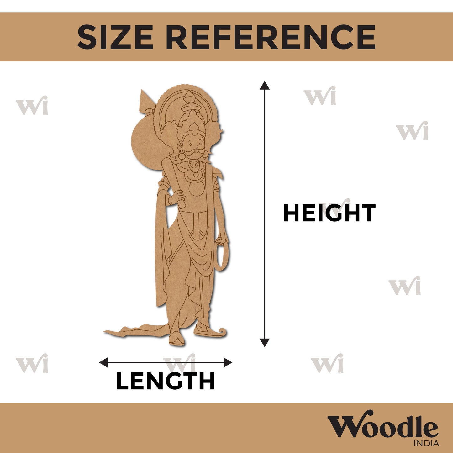 Lord Yama Mahabharata Pre Marked MDF Design 1