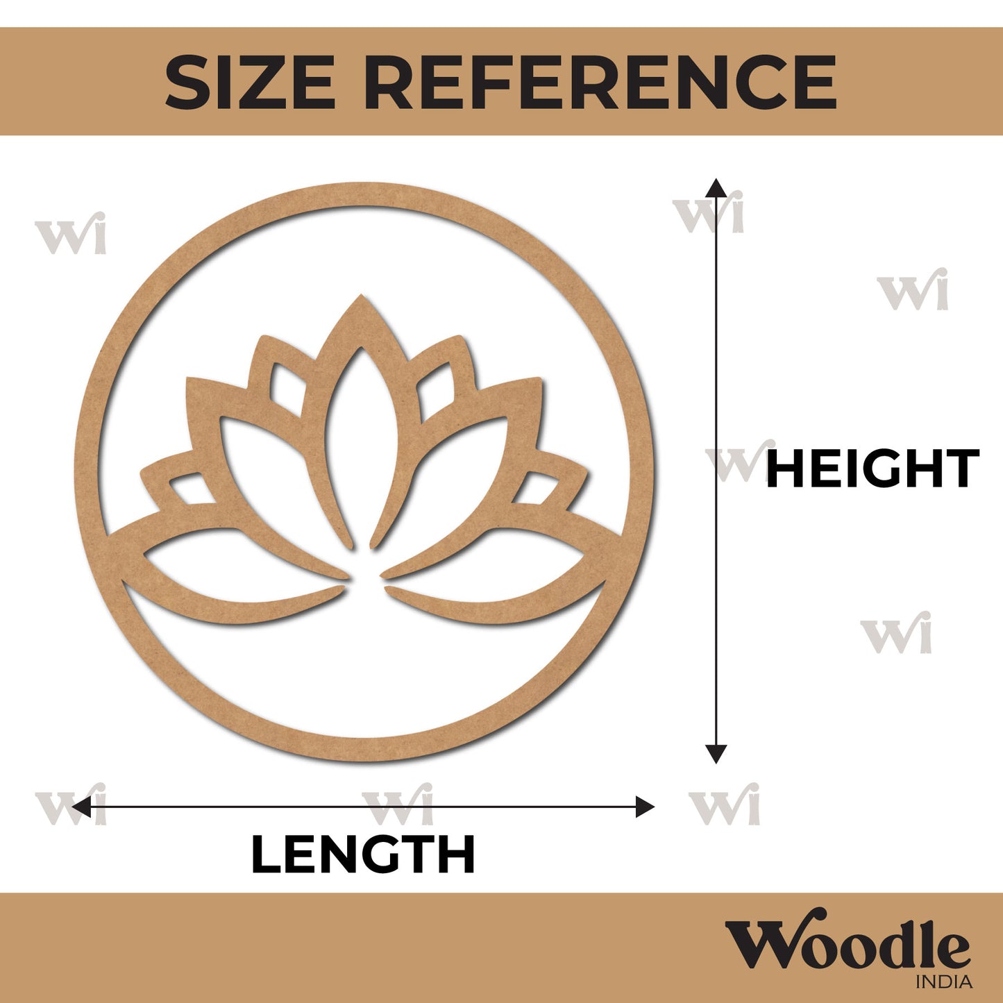 Lotus Macrame Cutout MDF Design 3