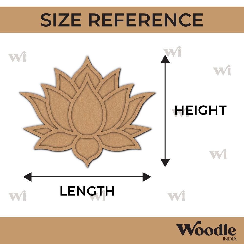 Lotus Reusable Rangoli Base MDF Design 3