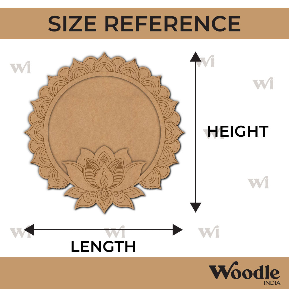 Lotus Wall Frame Pre Marked MDF Design 1