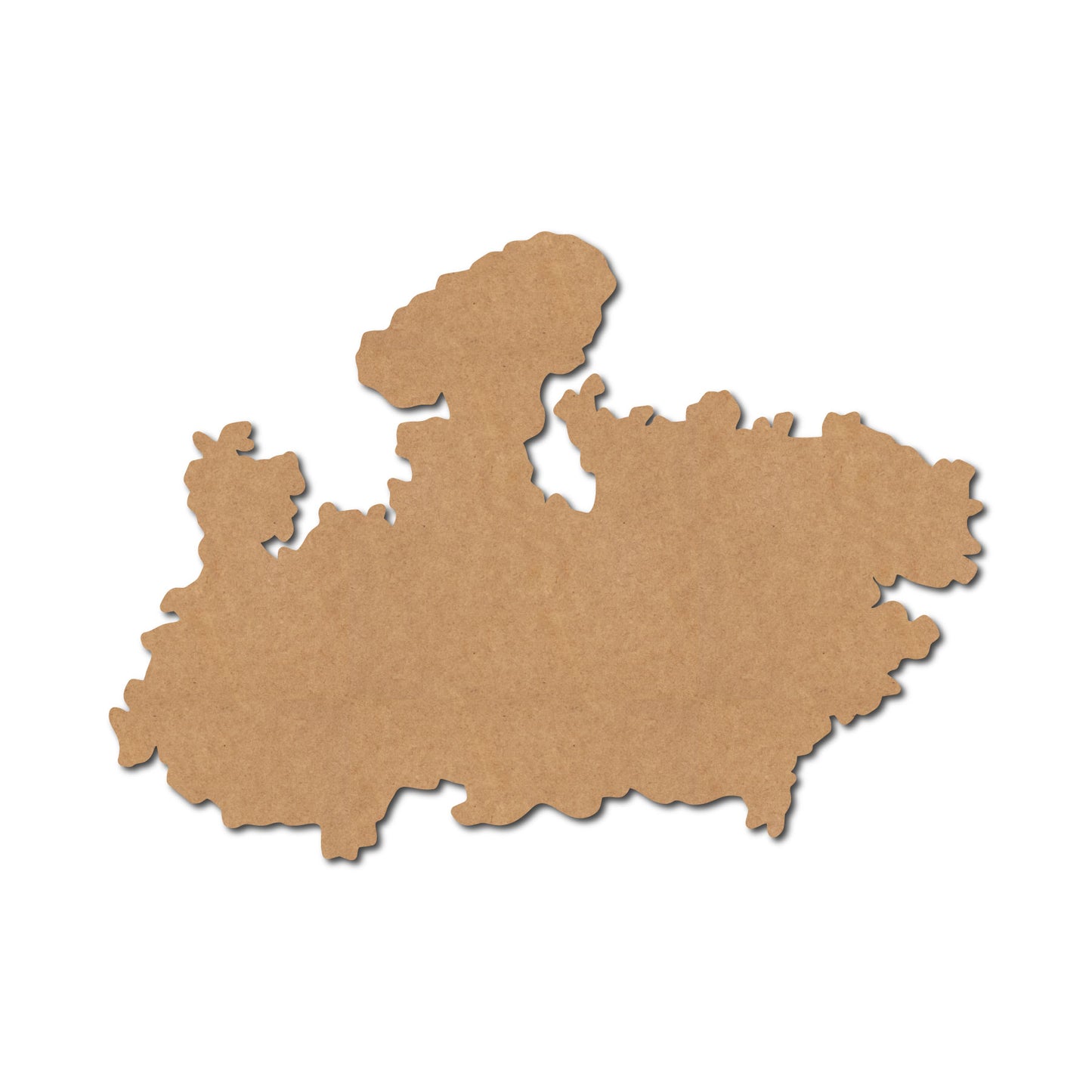 Madhya Pradesh Map Cutout MDF Design 1