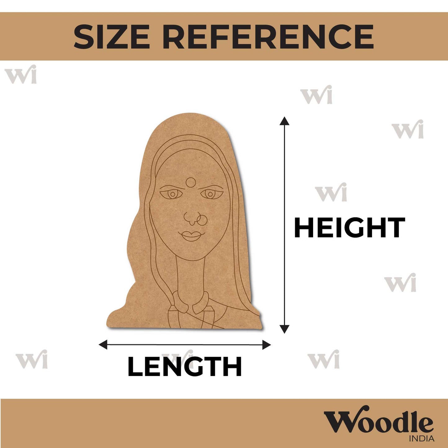 Madhya Pradesh Woman Pre Marked MDF Design 1