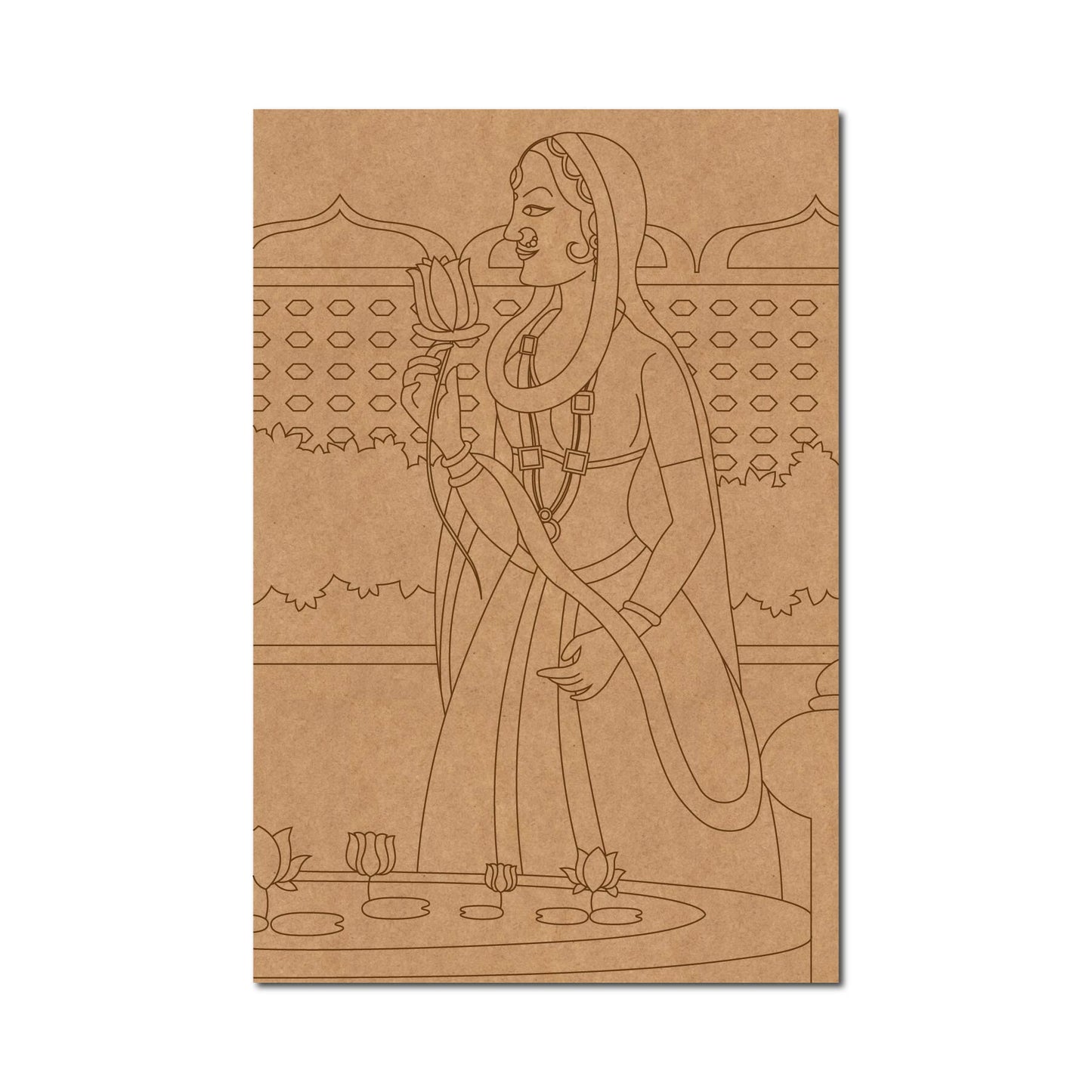 Maharani Bani Thani Pre Marked Base MDF Design 1