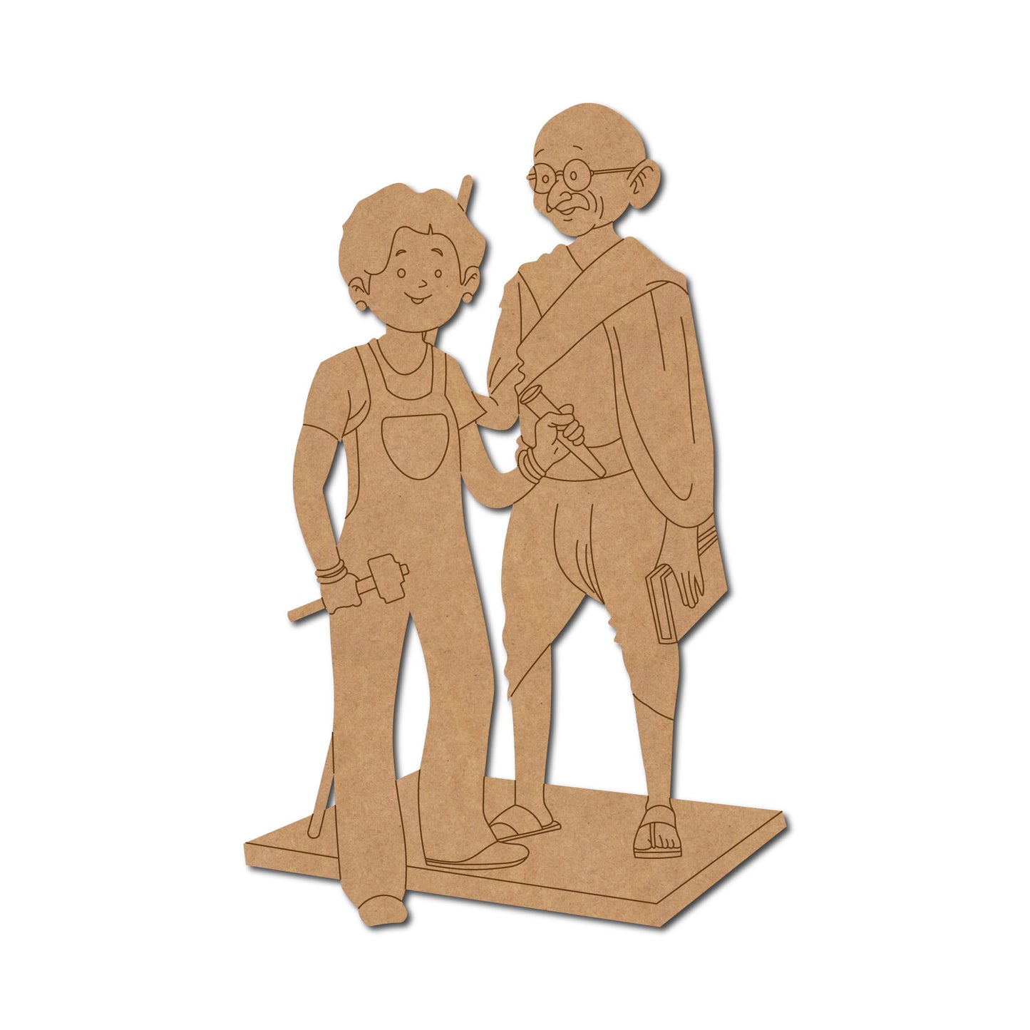 Mahatma Gandhi Statue Pre Marked MDF Design 1
