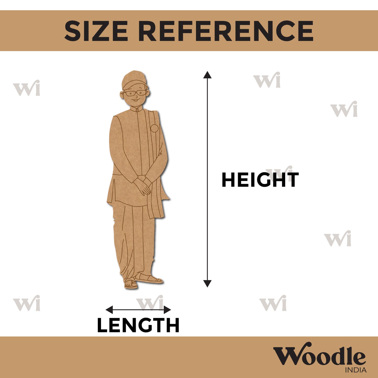 Man In Dhoti Pre Marked MDF Design 3