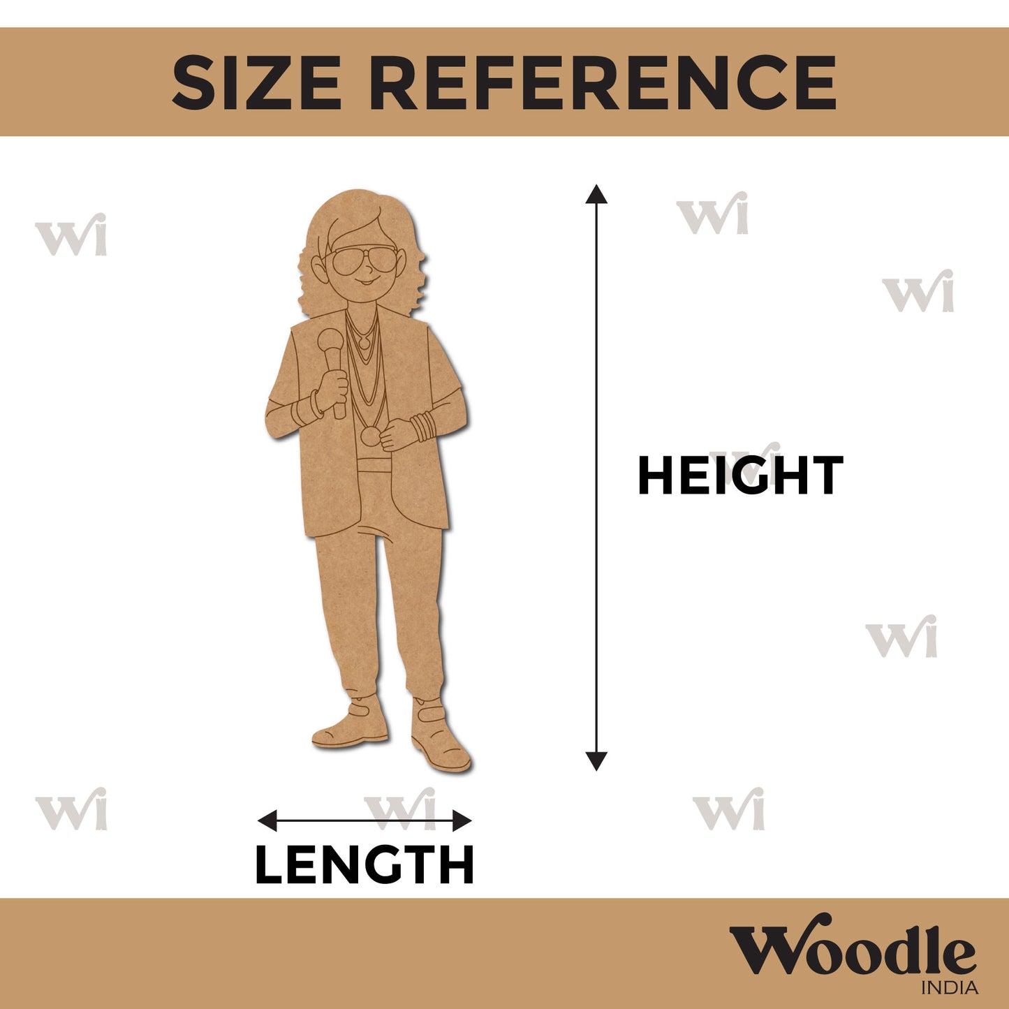 Man Singer Pre Marked MDF Design 3