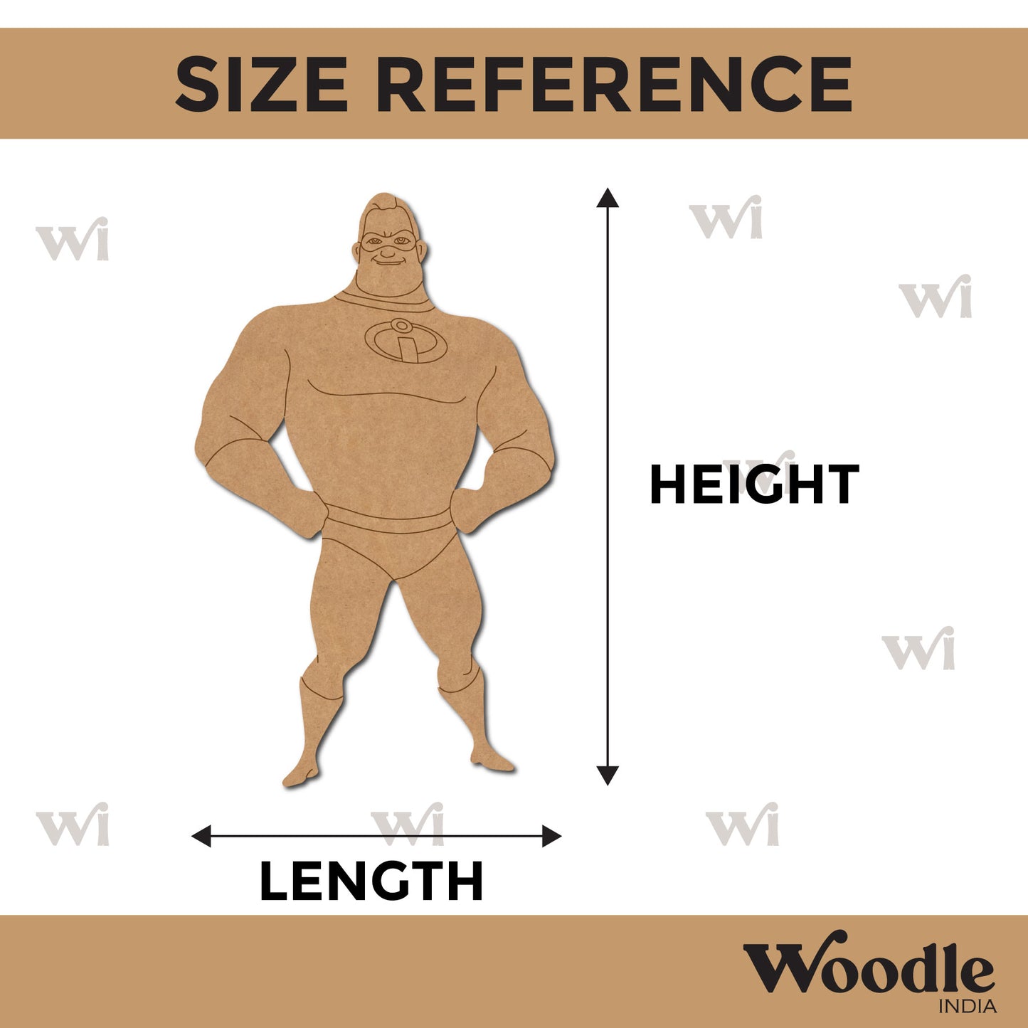 Man The Incredibles Pre Marked MDF Design 1