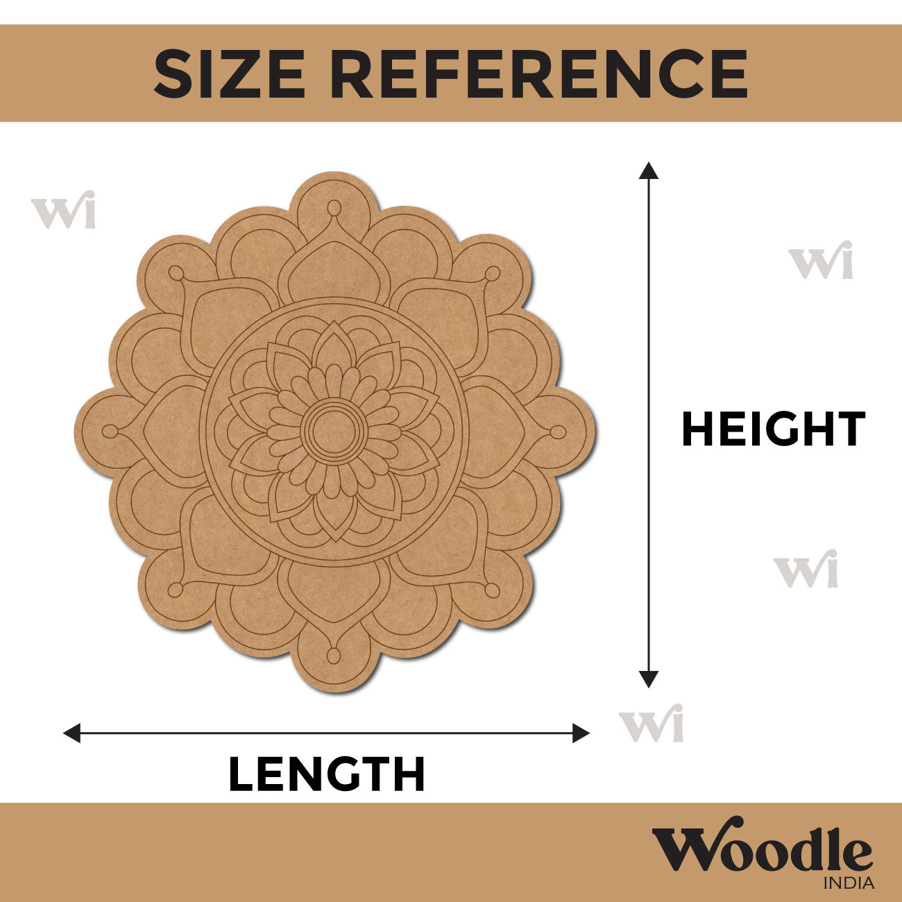 Mandala Pre Marked Base MDF Design 3