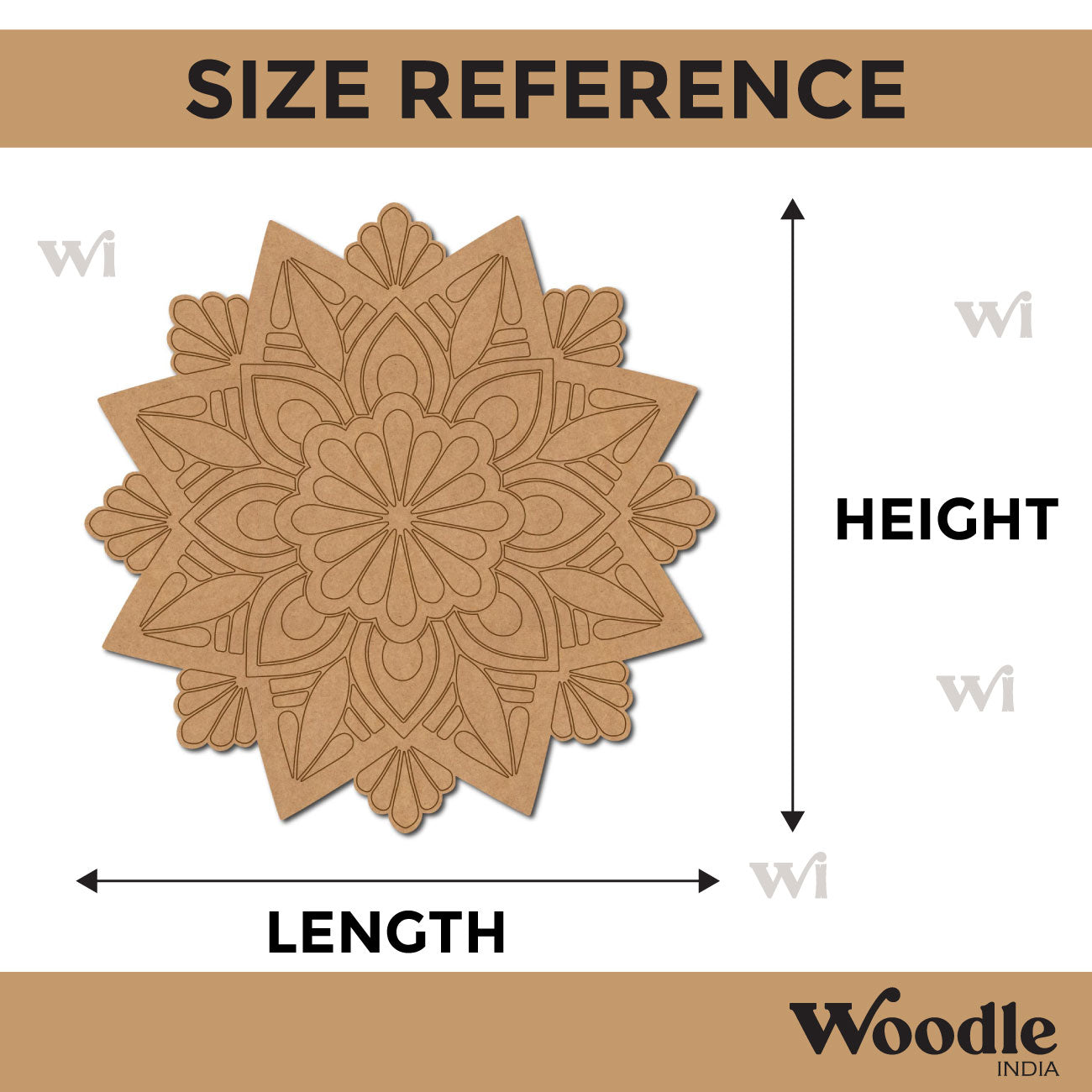 Mandala Pre Marked Base MDF Design 8