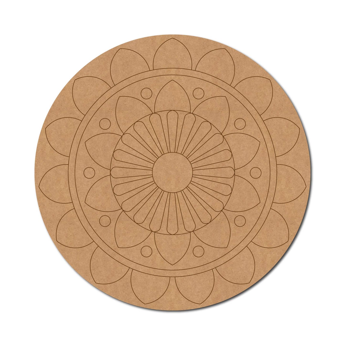 Mandala Pre Marked Round MDF Design 22